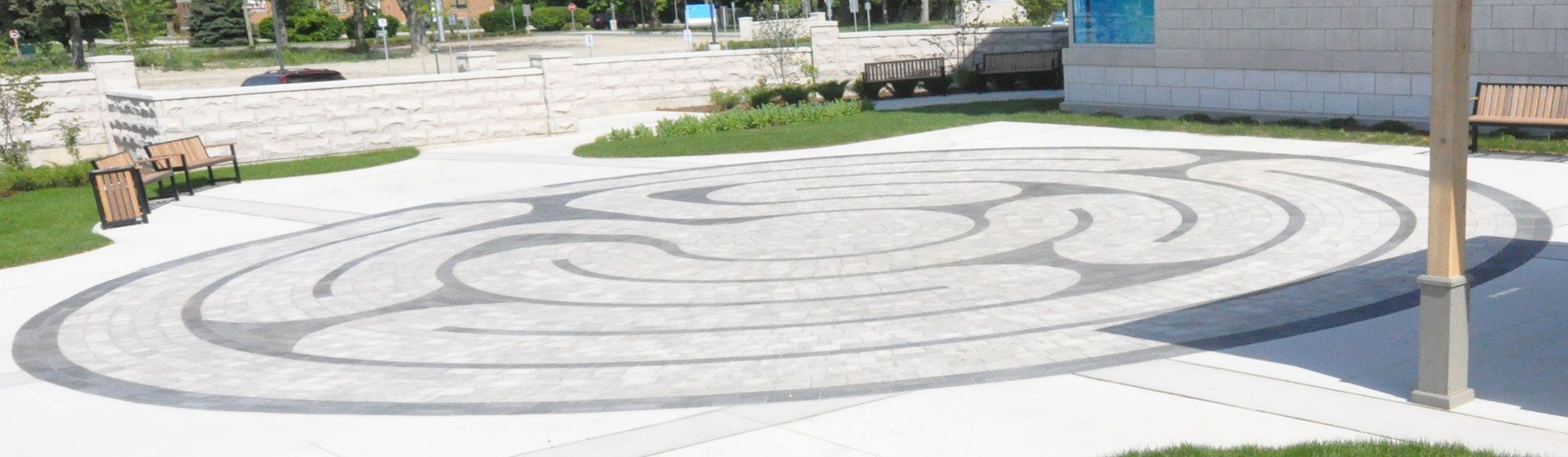 The outdoor labyrinth at St. Joseph’s Health Care London's Southwest Centre for Forensic Mental Health Care.