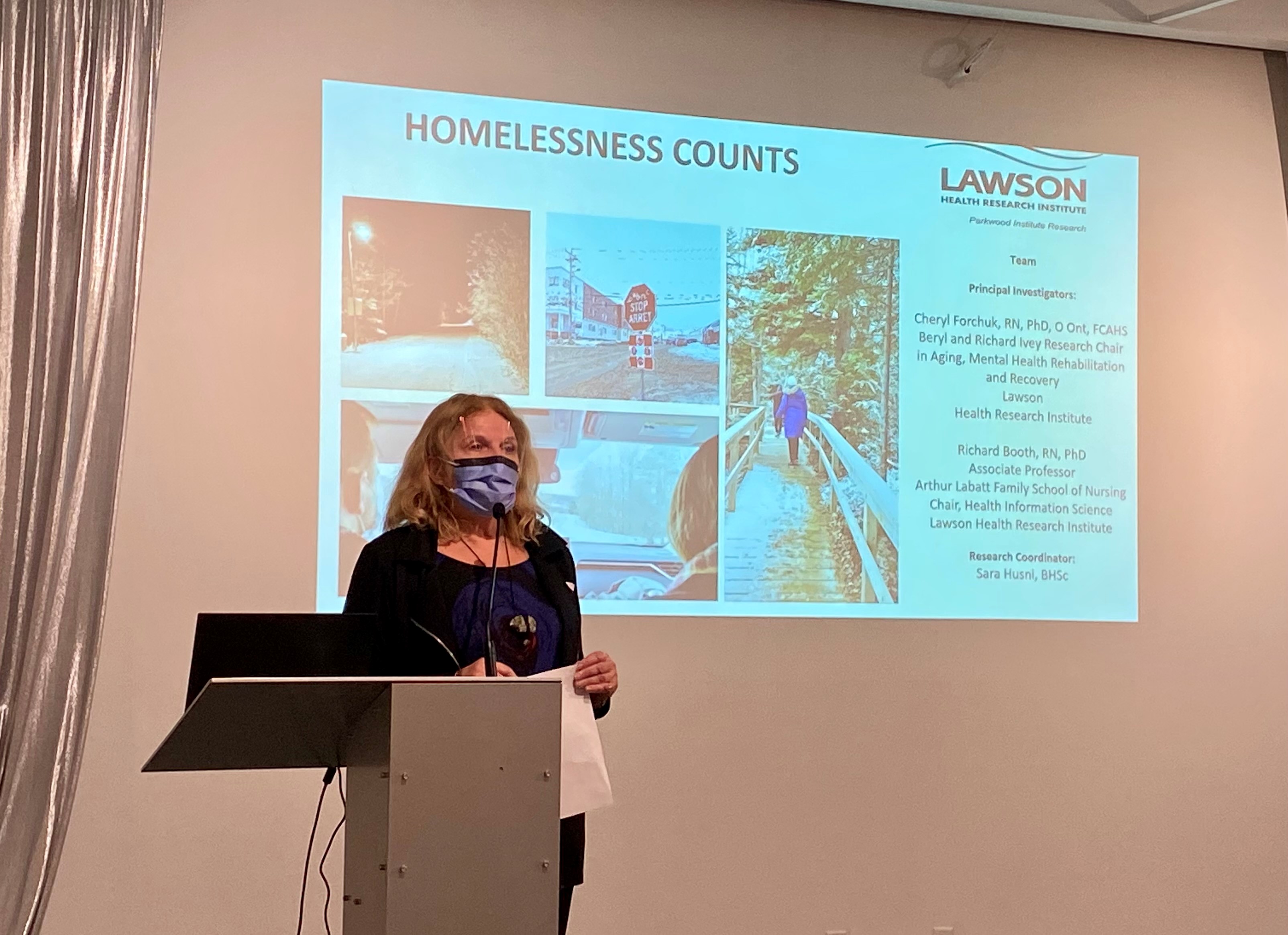 Dr. Cheryl Forchuk at the homelessness counts forum