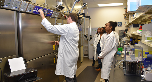 Dr. Justin Hicks provides tour of the Cyclotron and PET Radiochemistry Facility