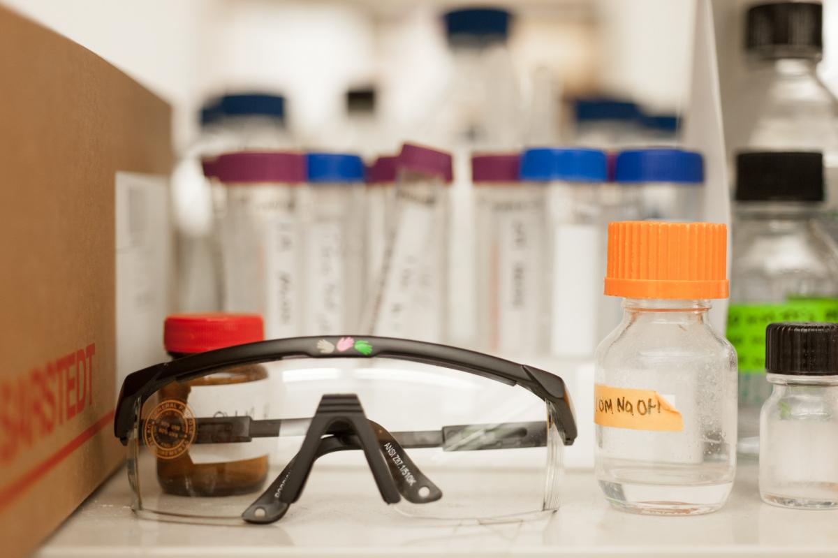 Safety glasses in lab