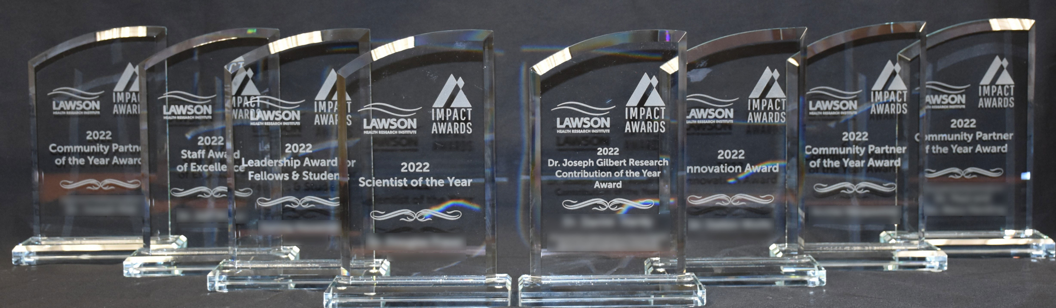 Lawson Impact Awards statuettes