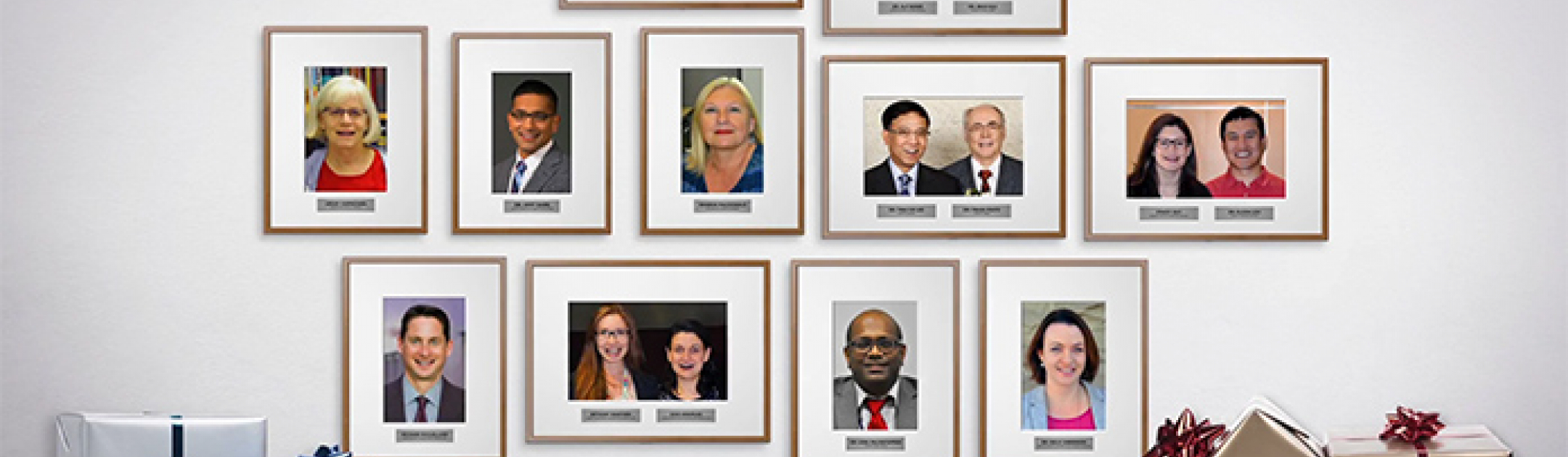 Screenshot of Lawson personnel portraits from 2016 Holiday E-Card
